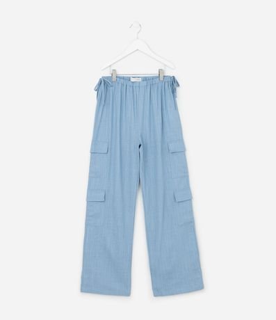 Pantalón Infantil Recto con Bolsillo Cargo - Talle 5 a 14 años