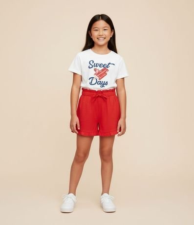 Short Clochard Infantil en Viscolino - Talle 5 a 14 años