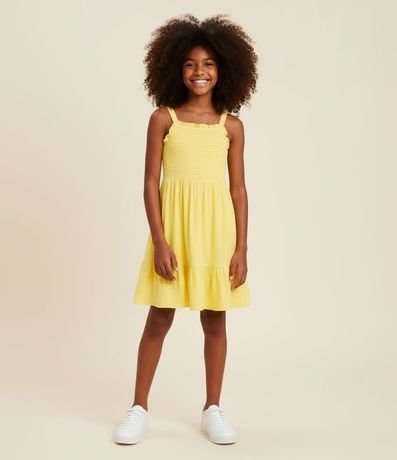 Vestido Infantil con Estampa Floral - Talle 5 a 14 años