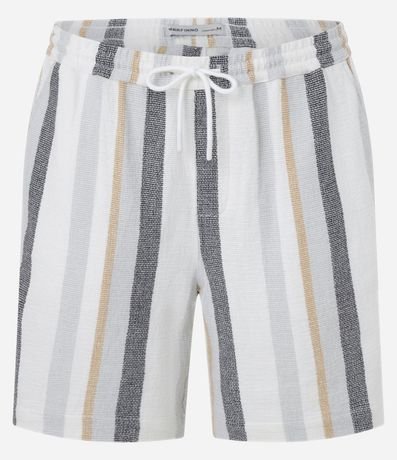 Bermuda Comfort en Jacquard con Estampa de Rayas Texturizada 5