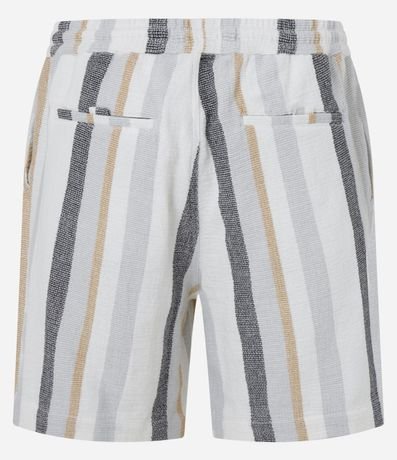 Bermuda Comfort en Jacquard con Estampa de Rayas Texturizada 7