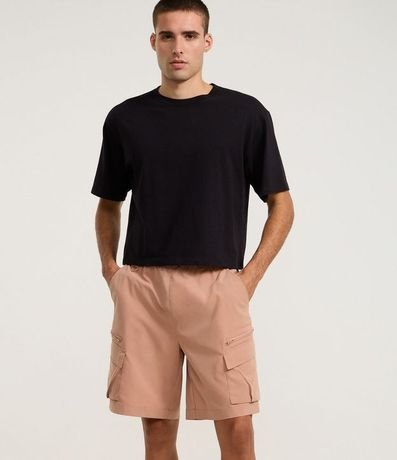Bermuda Baggy con Bolsillo Cargo con Cremallera 4