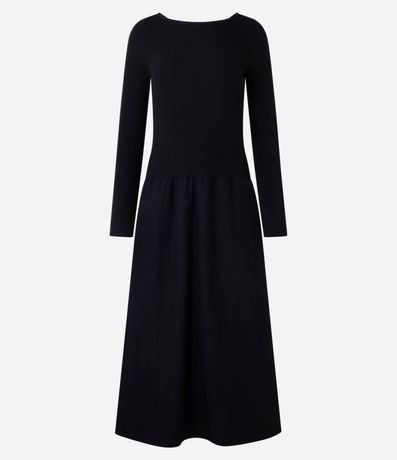 Vestido New Midi en Rib con Manga Larga 6