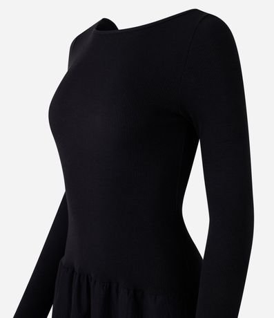 Vestido New Midi en Rib con Manga Larga 7