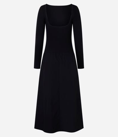 Vestido New Midi en Rib con Manga Larga 8