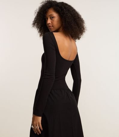 Vestido New Midi en Rib con Manga Larga 5