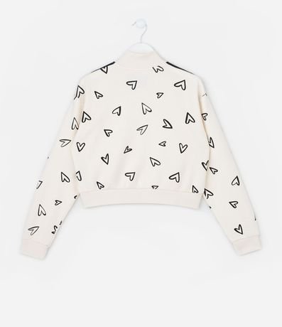 Saco Infantil con Cremallera y Estampa de Corazones – Talle 5 a 14 años 2