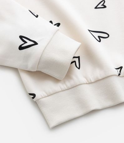 Saco Infantil con Cremallera y Estampa de Corazones – Talle 5 a 14 años 6