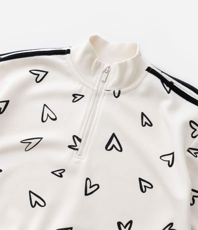 Saco Infantil con Cremallera y Estampa de Corazones – Talle 5 a 14 años 7