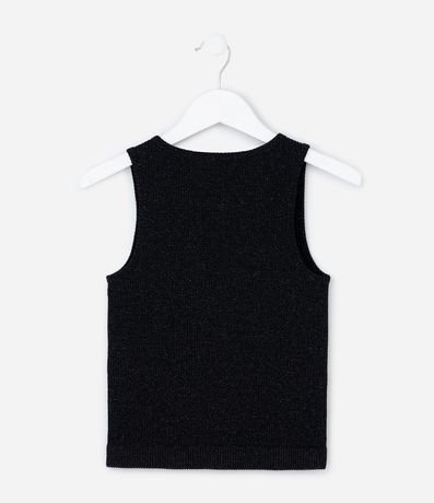 Musculosa Infantil Seamless con Brillos y Acanalada - Talle 5 a 14 años 2