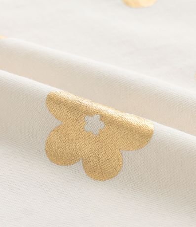 Remera Corta Infantil con Estampa de Flores - Talle 5 a 14 años 3