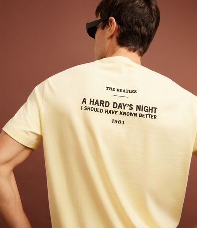 Remera en Algodón con Estampa de Rostros The Beatles 3