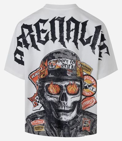 Remera Oversized en Algodón con Estamoa Frente y espalda Adrenaline 7