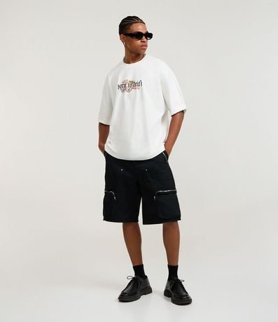 Remera Oversized en Algodón con Estamoa Frente y espalda Adrenaline 2