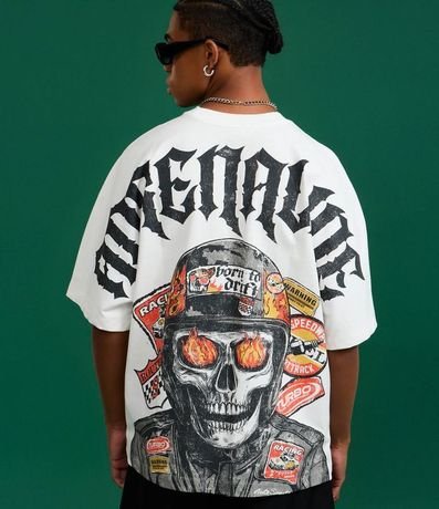 Remera Oversized en Algodón con Estamoa Frente y espalda Adrenaline 3