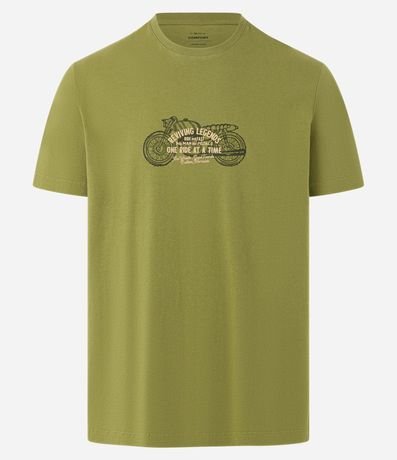 Remera Comfort en Algodón con Estampa de Moto Reviving Legends 1