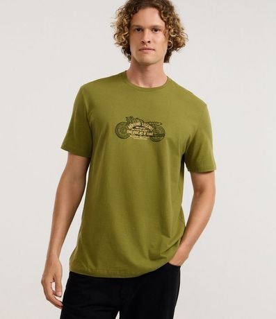Remera Comfort en Algodón con Estampa de Moto Reviving Legends
