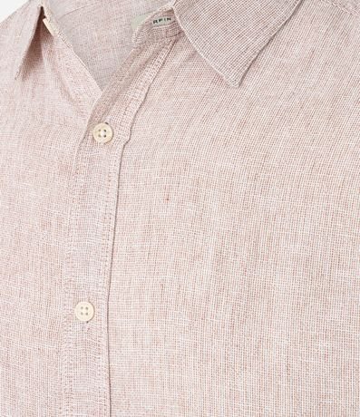 Camisa Regular en Lino con Abotonado 7