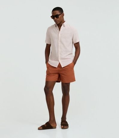 Camisa Regular en Lino con Abotonado 2