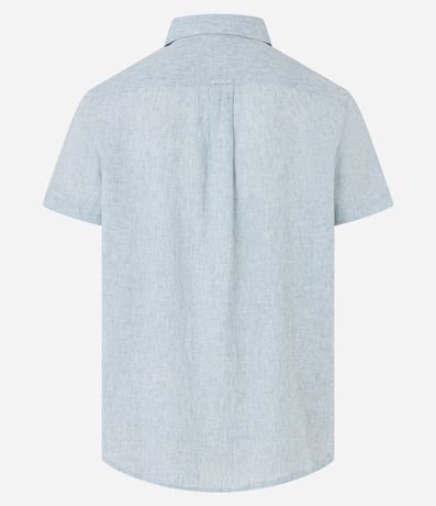 Camisa Regular en Lino con Abotonado 8