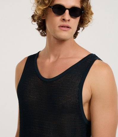 Musculosa con Efecto Ganchillo y Cuello Redondo 3