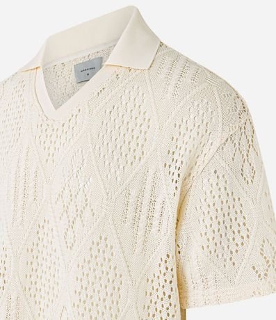 Camisa Polo en Punto con Textura Punto Abierto 8