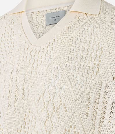 Camisa Polo en Punto con Textura Punto Abierto 9