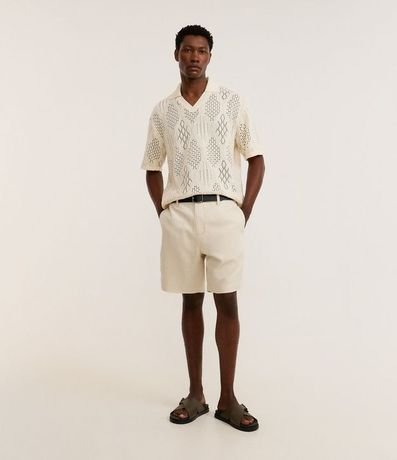 Camisa Polo en Punto con Textura Punto Abierto 2