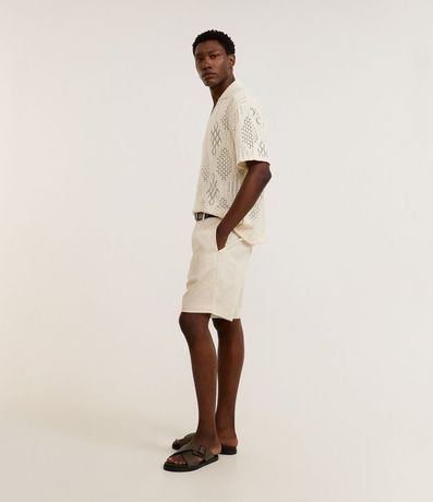 Camisa Polo en Punto con Textura Punto Abierto 4