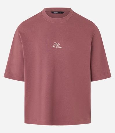 Remera Boxy en Algodón con Estampa Lettering 6