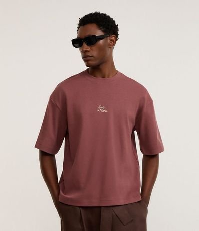 Remera Boxy en Algodón con Estampa Lettering