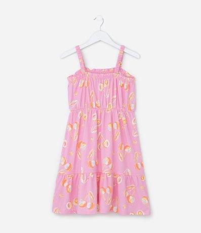 Vestido Infantil con Estampa de Certezas - Talle 5 a 14 años 2