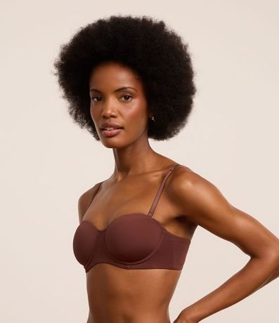 Soutien sin Bretel en Microfibra con Copa Hueca Estructurado