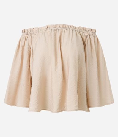 Blusa Hombro a Hombro en Voile con Manga Amplia 5