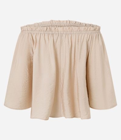 Blusa Hombro a Hombro en Voile con Manga Amplia 6