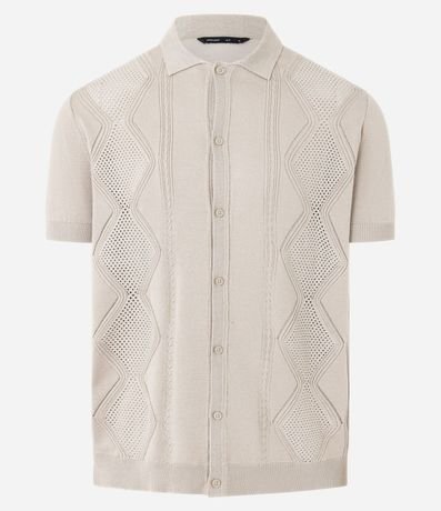Camisa  em Viscosa con Texturizado Argyle 6