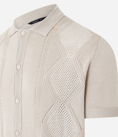 Camisa  em Viscosa con Texturizado Argyle 7