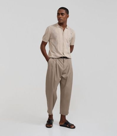 Camisa  em Viscosa con Texturizado Argyle 2