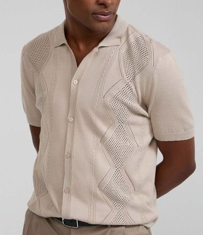 Camisa  em Viscosa con Texturizado Argyle 3