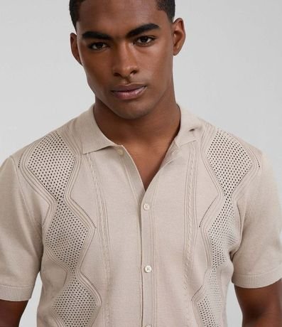 Camisa  em Viscosa con Texturizado Argyle 5