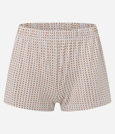 Pijama Short Doll Cuadriculado con Encaje 7