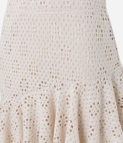 Pollera Ajustada Corta con Punto Cutout y Bajo de Volado 9