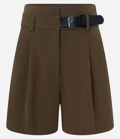 Short Recto Sastre con Cintura Alta y Medio Cinturón Delantero 5