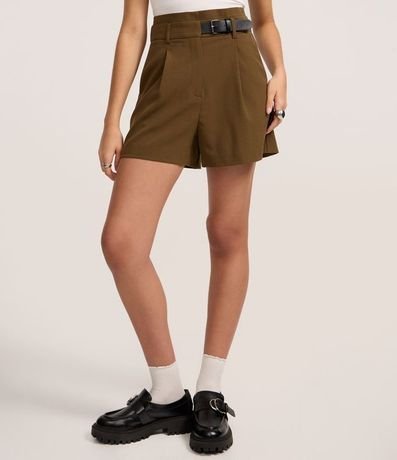 Short Recto Sastre con Cintura Alta y Medio Cinturón Delantero 3