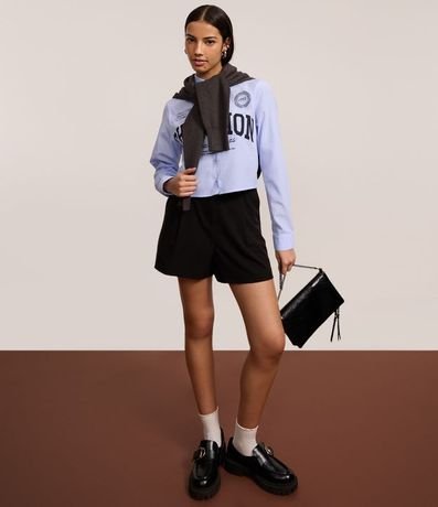 Short Recto Sastre con Cintura Alta y Medio Cinturón Delantero 5