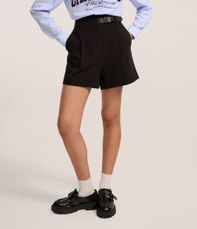 Short Recto Sastre con Cintura Alta y Medio Cinturón Delantero 3