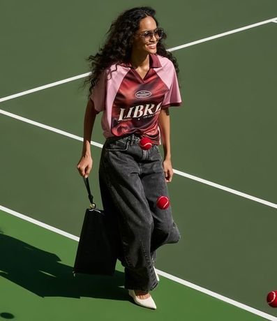 Pantalón Barrel en Jeans con Recortes en la Parte Baja