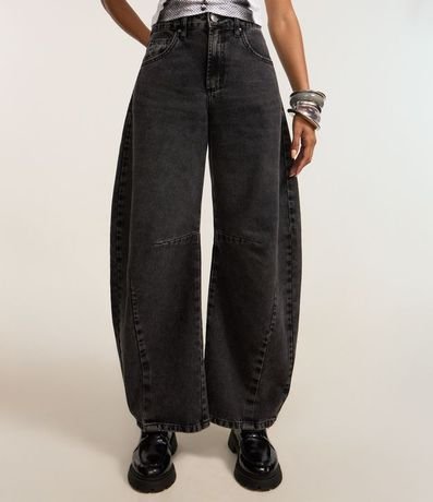 Pantalón Barrel en Jeans con Recortes en la Parte Baja 4