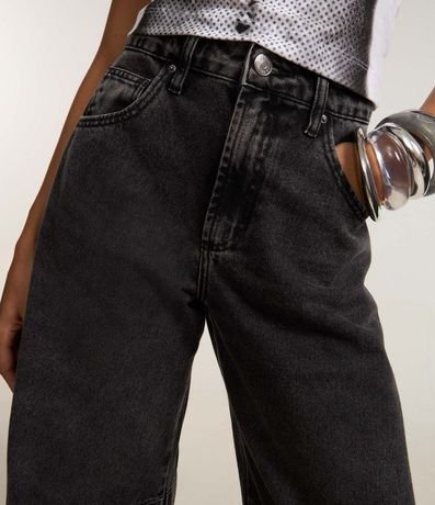 Pantalón Barrel en Jeans con Recortes en la Parte Baja 5