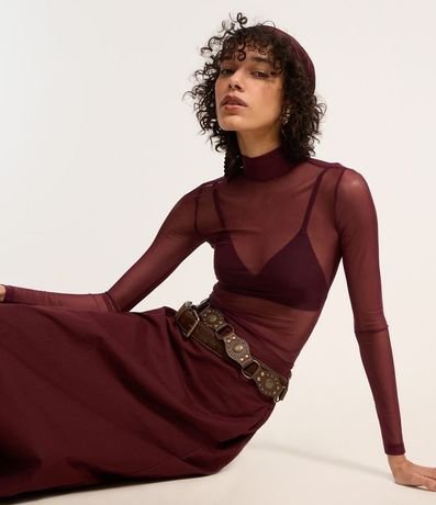 Blusa en Tule Segunda Piel con Transparencia